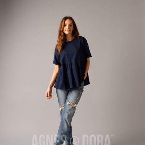 Agnes & Dora™ Frenchie Top Navy